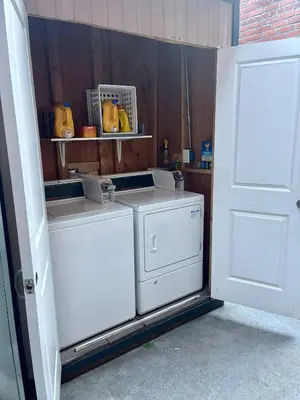 a white washer and dryer in a room at Convention close by 2BR Suite Free Parking in San Diego