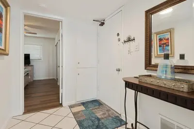 a bathroom with a sink and a mirror at 214A - Beach and Water View, Steps to the Sand in Oceanside