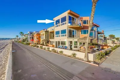 a street view of a house on the beach at Aloha Breeze 2 in San Diego