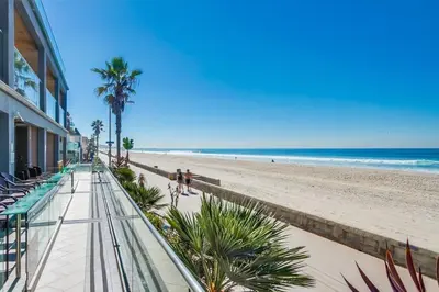 a view of the beach from a building at Residence Club 3 in San Diego