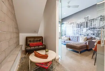 a living room with a couch and a table at Kettner Row 1 in San Diego