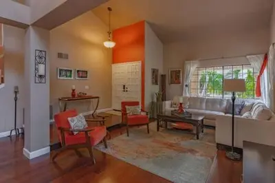 a living room with a couch and chairs at Escape to Carmel Valley Tranquil Outdoor Space in San Diego