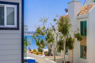 a view of the ocean from a house at Bayside Bikini 2 in San Diego