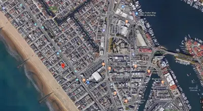 a map of a city with a harbor at 3 Bedrooms in Newport Beach