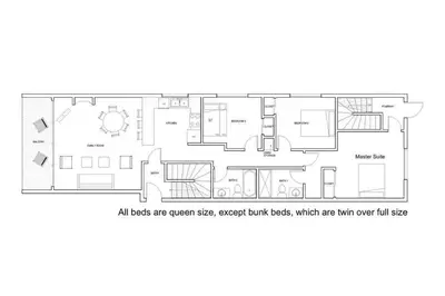 a floor plan of a house at Christina - Beachfront in Newport Beach