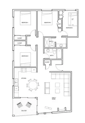 a floor plan of a house at Alexander - Oceanview in Newport Beach