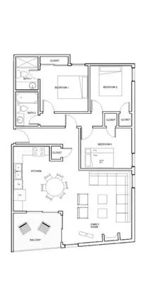 a floor plan of a house at Daniel - Oceanview in Newport Beach