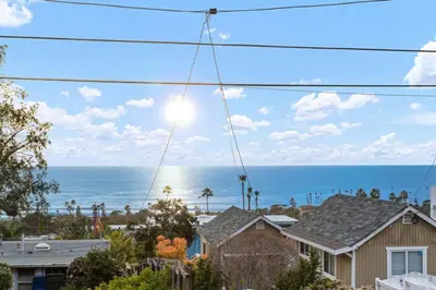 a view of the ocean from a house at The Pelican in Encinitas