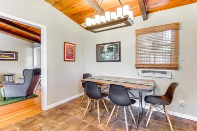 a dining room with a table and chairs at Peaceful Vista House with Gas Grill 1 Mi to Dtwn! in Vista