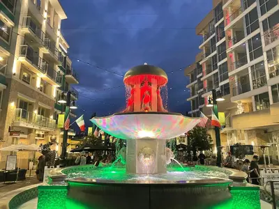 a fire hydrant in the middle of a city at Allura Little Italy - 2 BR in Downtown's Top Spot in San Diego