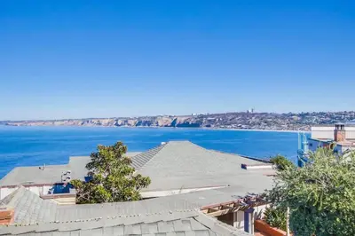 a view of the ocean from the roof of a building at Spectacular La Jolla Cove Compound in San Diego
