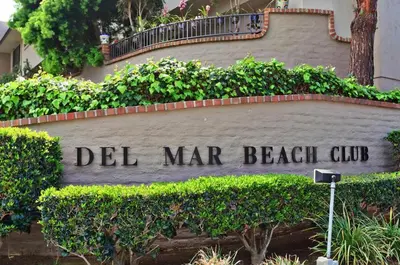 a sign that reads del mar mar beach club at Second Wind - DMBC756S in Solana Beach