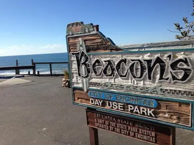 a sign for a day use park at the beach at Coastal Soul - ENC656N in Encinitas
