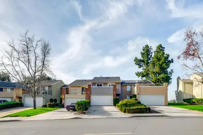 a row of houses in a residential neighborhood at Balconies and Views Modern Abode in Poway! in Poway
