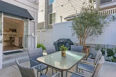 a patio with a table and chairs at 3690 Carlsbad Boulevard - Unit D in Carlsbad