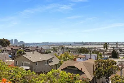 a view of a city with houses and trees at Majestic Mermaid Retreat in San Diego