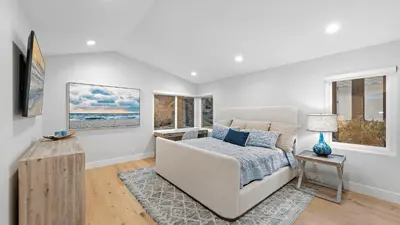 a bedroom with a bed and a window at Backyard Oasis w Fire Table Walk to Salt Creek Beach Dana Point Dreams in Dana Point