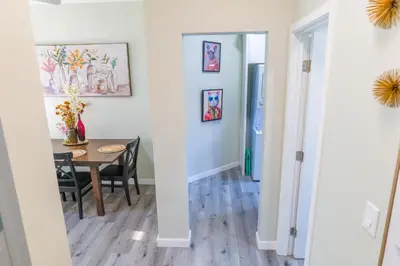 a dining room with a table and a dining roomiasm at 2BR Retreat Near Balboa Park in San Diego