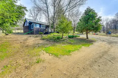 a house on the side of a dirt road at Near Hiking and Mtn Biking Cozy Cabin in Mt Laguna! in Mount Laguna
