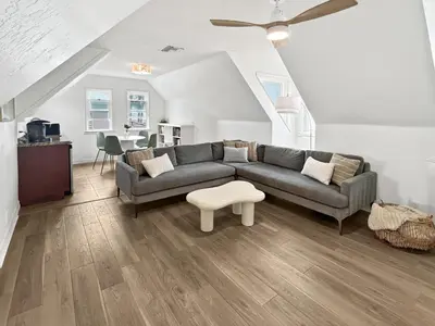 a living room with a couch and a table at F-75 Terramar Cliffs in Carlsbad