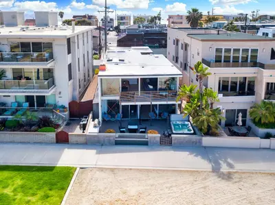 an aerial view of a house at Bayfront Beauty 3BR Mission Bay Retreat in San Diego