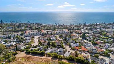 an aerial view of a city next to the ocean at Modern Coastal La Jolla Gem in San Diego