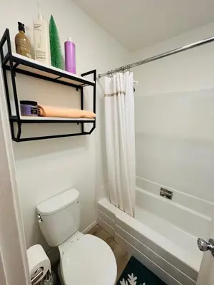 a bathroom with a toilet and a shower at Amazing house in La Jolla in San Diego