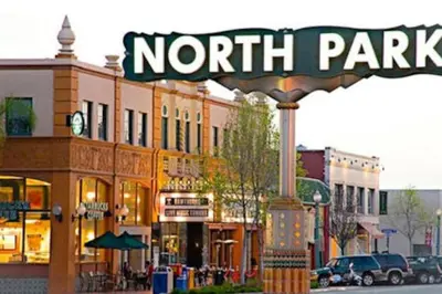 a street sign for north park on a city street at Studio w Private Entrance Convenient and Cozy in San Diego