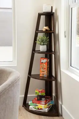 a wooden shelf with snacks on it next to a window at Ocean Beach Getaway with Peek Views in San Diego