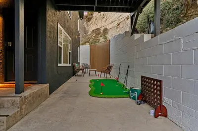 a miniature golf course in the middle of a patio at Stylish Apartments in Mission Hills with Outdoor Space in San Diego