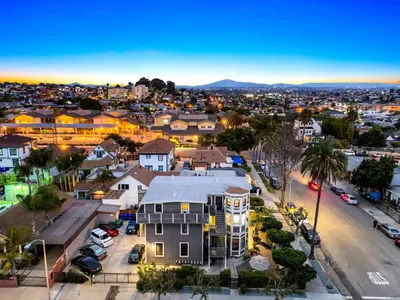 an aerial view of a city with a house at Relax in Stylish 1BR Near Gaslamp and Little Italy in San Diego