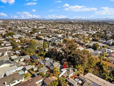 an aerial view of a city with houses at The Artist's Loft by Coastline Vacation Rentals in San Diego