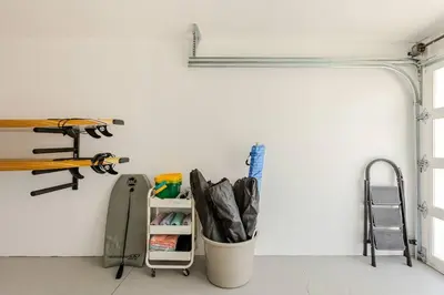 a room with a wall with a bike rack at Athena FULL Property in Encinitas