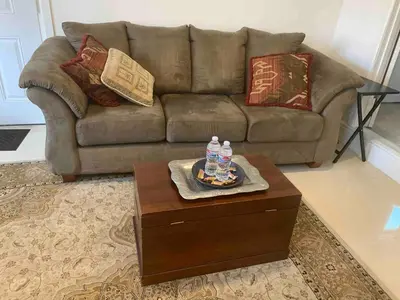 a living room with a couch and a coffee table at La Jolla private Studio in San Diego