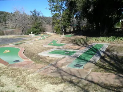 a group of miniature golf courses in a park at Oakzanita Springs Camping Resort Cottage 4 in Descanso