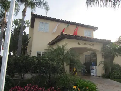 a building with a sign on the side of it at Old Town Inn in San Diego