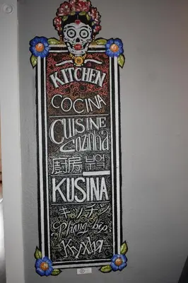 a picture of a sign with a skeleton on it at HI San Diego Downtown Hostel in San Diego