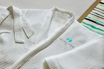 a close up of a white shirt and a tie at Pacific View Inn in San Diego
