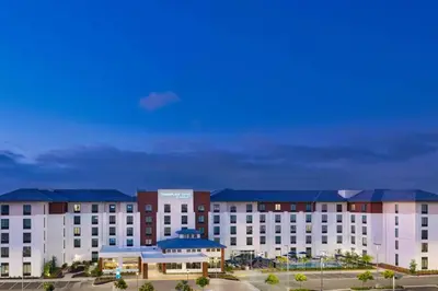 a rendering of the exterior of a hotel at TownePlace Suites by Marriott San Diego Airport/Liberty Station in San Diego