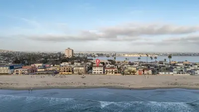 a view of a beach with buildings and the water at 103-Luxury3 in San Diego