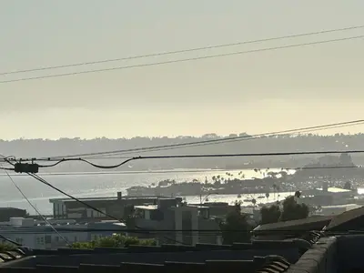 a view of a city and a body of water at Special Studio in Center of San Diego in San Diego