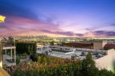 a view of a city skyline at dusk at The California - On Top of San Diego in a Hot Tub in San Diego