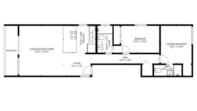 a floor plan of a house at Avalon Buyout by AvantStay Mins to Gaslamp Rooftop w BBQ Patio in San Diego