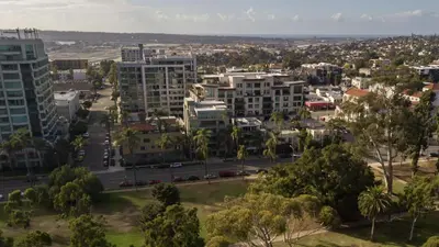 an aerial view of a city with tall buildings at Balboa Buyout by AvantStay - Condo w Views in DT San Diego in San Diego