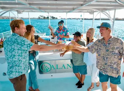 a group of people shaking hands on a boat at Studio Free Parking Walk to Convention in San Diego