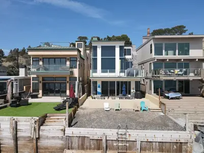 an aerial view of a large house with a yard at OCEAN FRONT - STUNNING VIEWS- VACATION PARADISE!! in Dana Point
