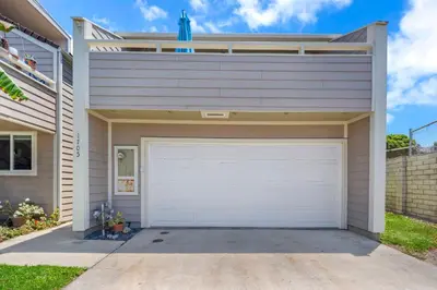 a garage door in front of a house at Tattenham 1705 in Encinitas