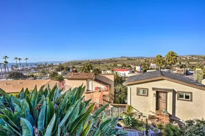 an aerial view of a house with palm trees at San Clemente Condo with Gorgeous Views Near Beach! in San Clemente