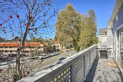 a view of a street from a balcony at Cozy-Chic Condo Walk to Beach and Park! in Dana Point