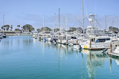 a group of boats docked in a harbor at Cozy-Chic Condo Walk to Beach and Park! in Dana Point